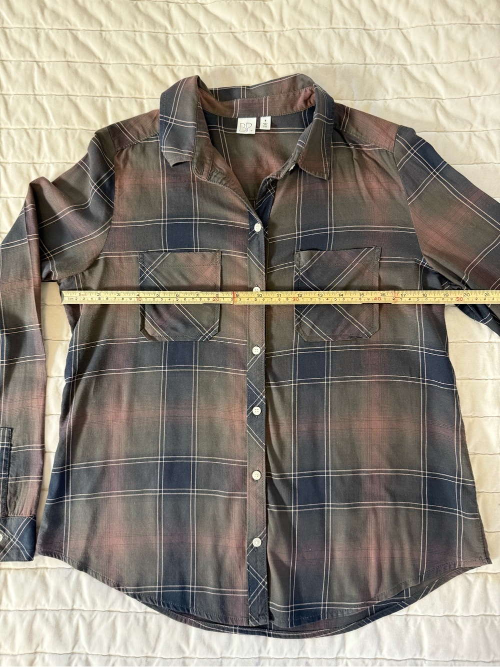 Nordstrom Plaid Button-Down Shirt in Brown and Gray - Picture 5 of 9